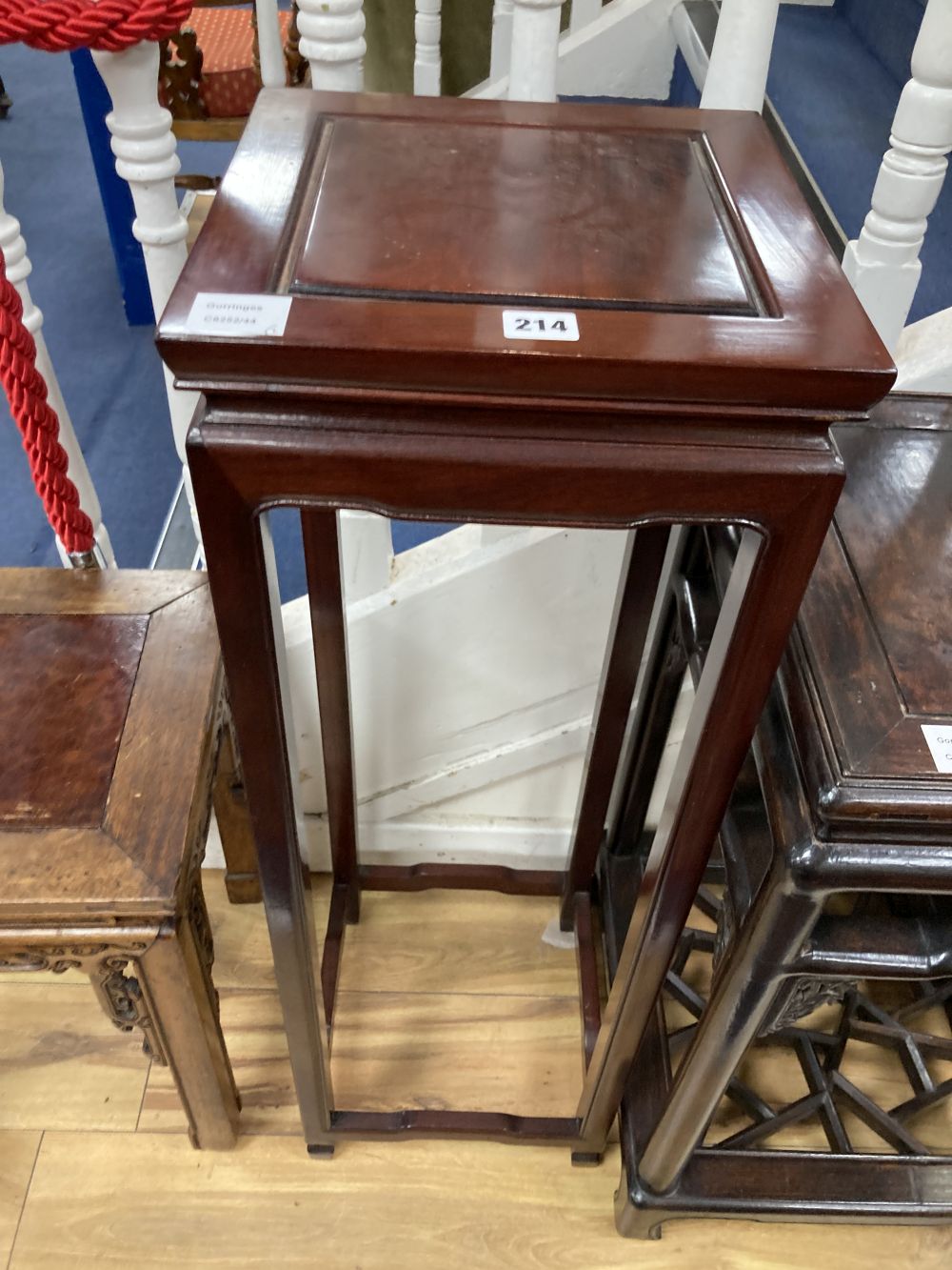 Two Chineses jardiniere stands, tallest 91cm